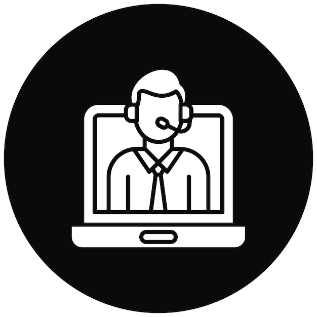 Imagen vectorial de icono de servicio en línea Se puede utilizar para la productividad