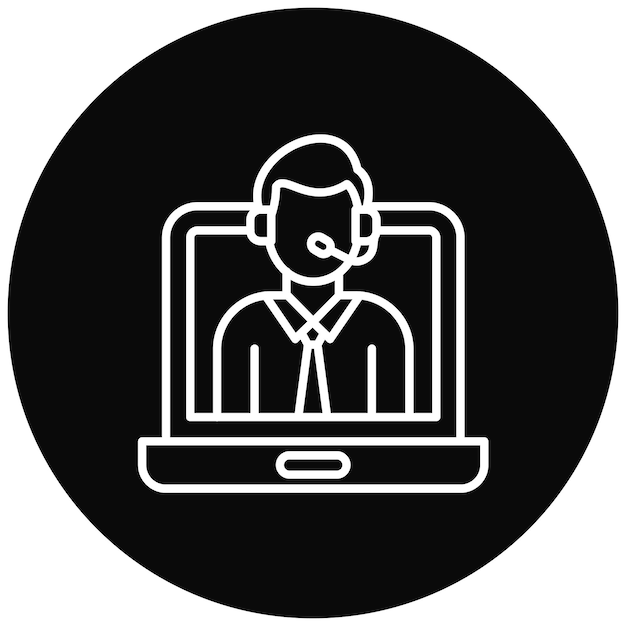 Imagen vectorial de icono de servicio en línea Se puede utilizar para la productividad
