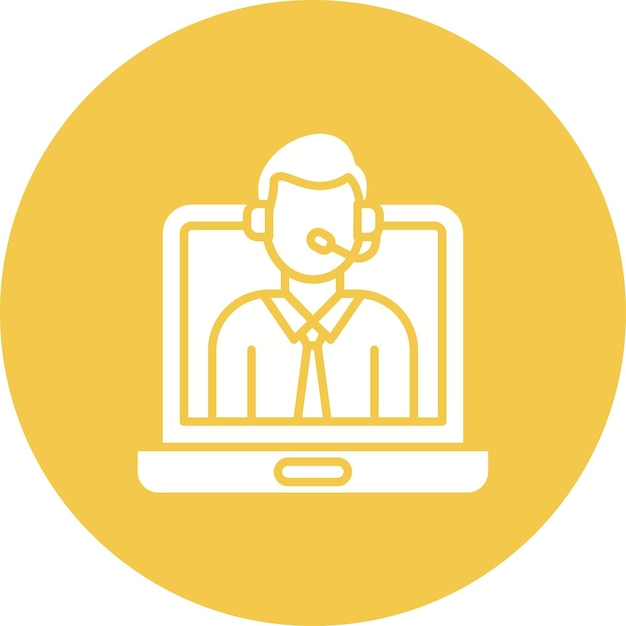Imagen vectorial de icono de servicio en línea Se puede utilizar para la productividad