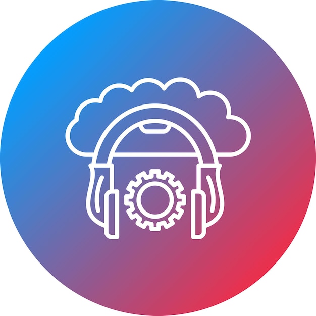 La imagen vectorial del icono del servicio de nube se puede utilizar para Big Data