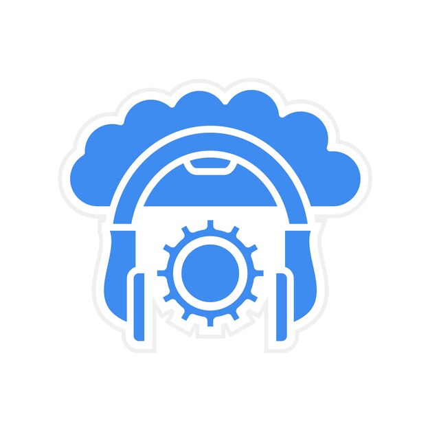 La imagen vectorial del icono del servicio de nube se puede utilizar para Big Data