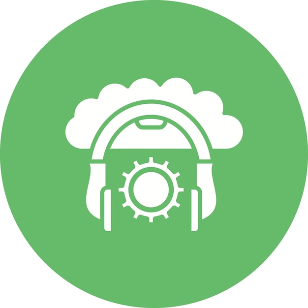 La imagen vectorial del icono del servicio de nube se puede utilizar para Big Data