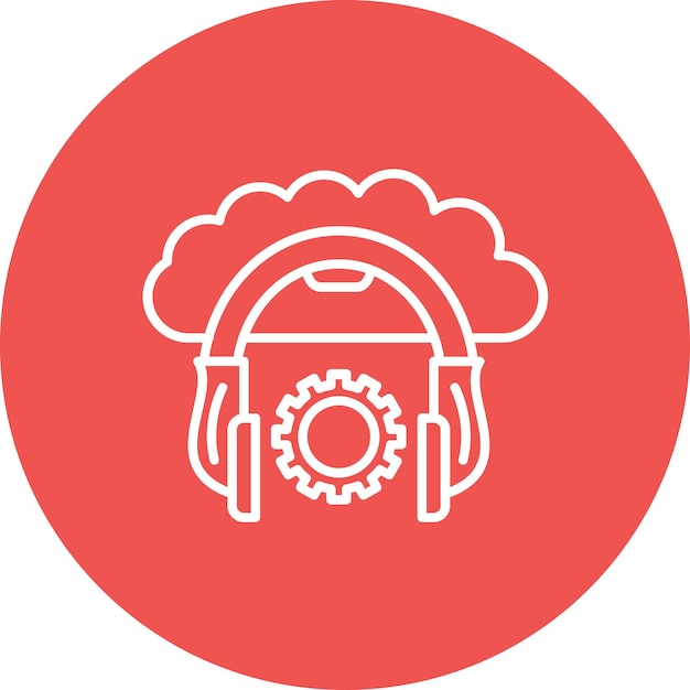La imagen vectorial del icono del servicio de nube se puede utilizar para Big Data