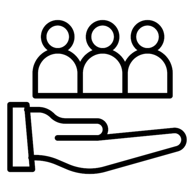 Imagen vectorial de icono de Servicio a Otros Se puede usar para Caridad