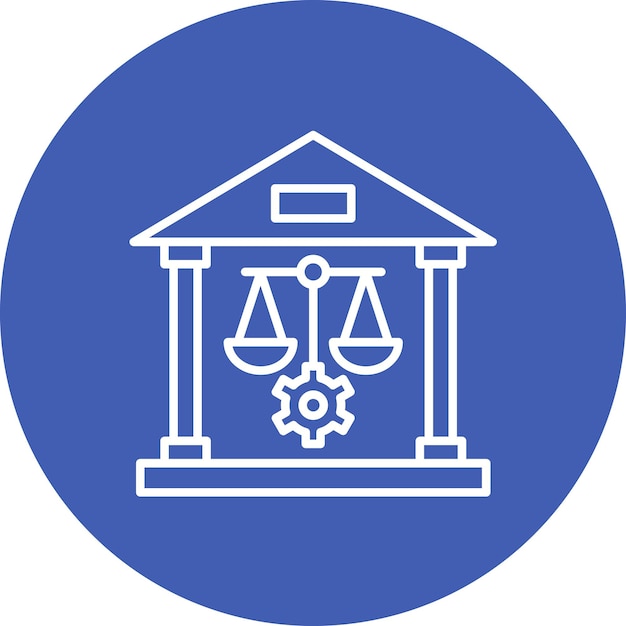 Imagen vectorial del icono del servicio Se puede utilizar para la legislación de la ley