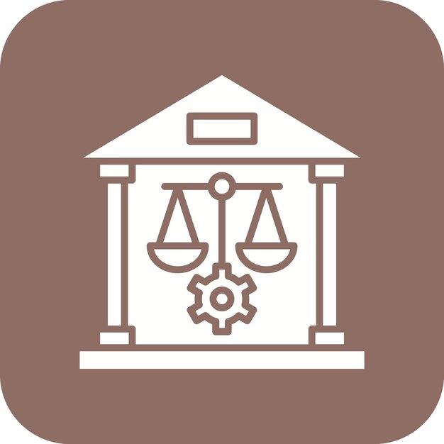 Imagen vectorial del icono del servicio Se puede utilizar para la legislación de la ley