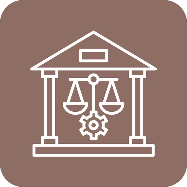 Imagen vectorial del icono del servicio Se puede utilizar para la legislación de la ley