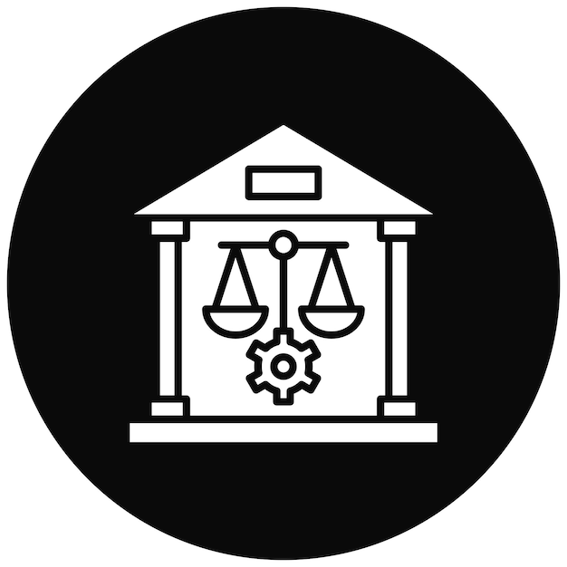 Imagen vectorial del icono del servicio Se puede utilizar para la legislación de la ley