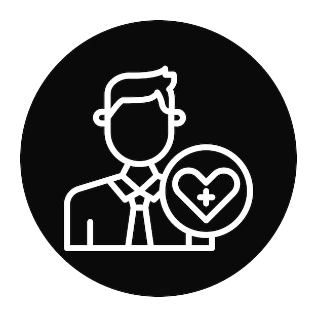 Imagen vectorial del icono de los Servicios Médicos Voluntarios Se puede utilizar para el Servicio de Emergencia