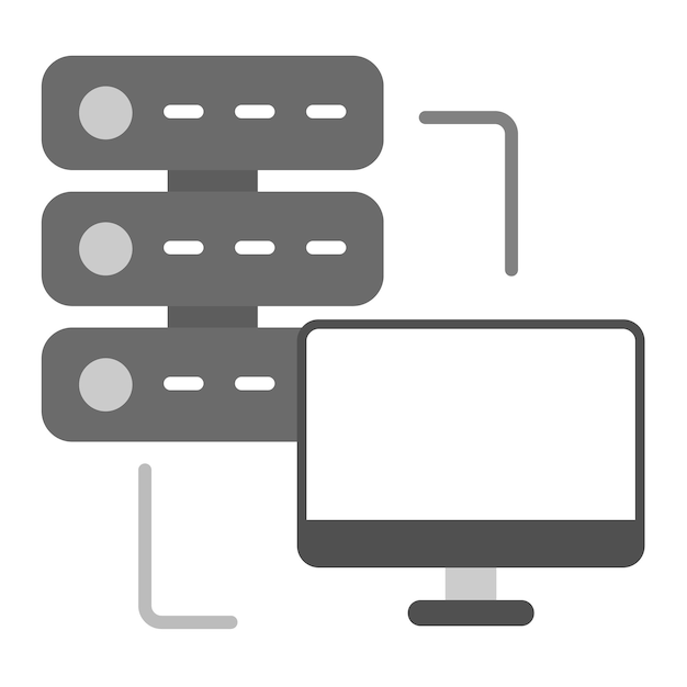 Imagen vectorial de icono de servidor dedicado Se puede utilizar para alojamiento web