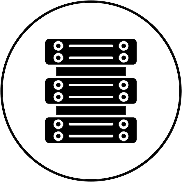 La imagen vectorial del icono del servidor se puede utilizar para Big Data