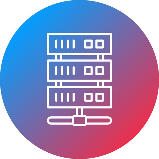 Imagen vectorial del icono del servidor Se puede utilizar para computadora y hardware