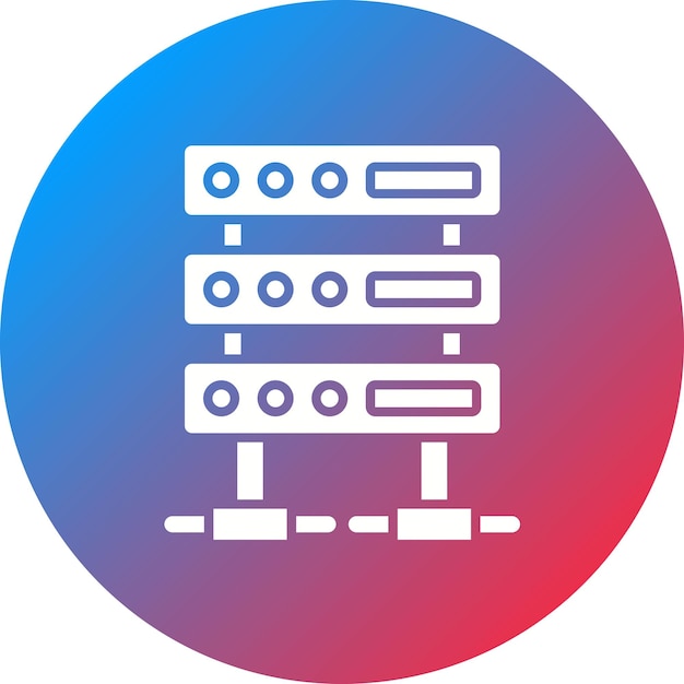 La imagen vectorial del icono del servidor se puede utilizar para No Código