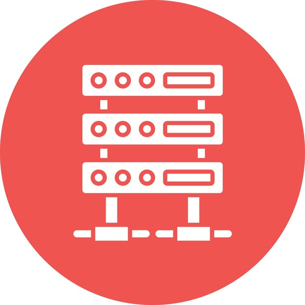 La imagen vectorial del icono del servidor se puede utilizar para No Código