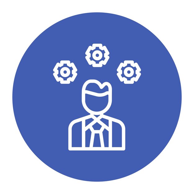 Imagen vectorial del icono de la sesión informativa del empleado Se puede utilizar para la gestión del personal