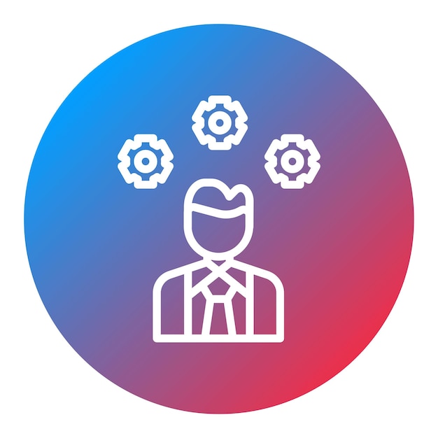 Imagen vectorial del icono de la sesión informativa del empleado Se puede utilizar para la gestión del personal