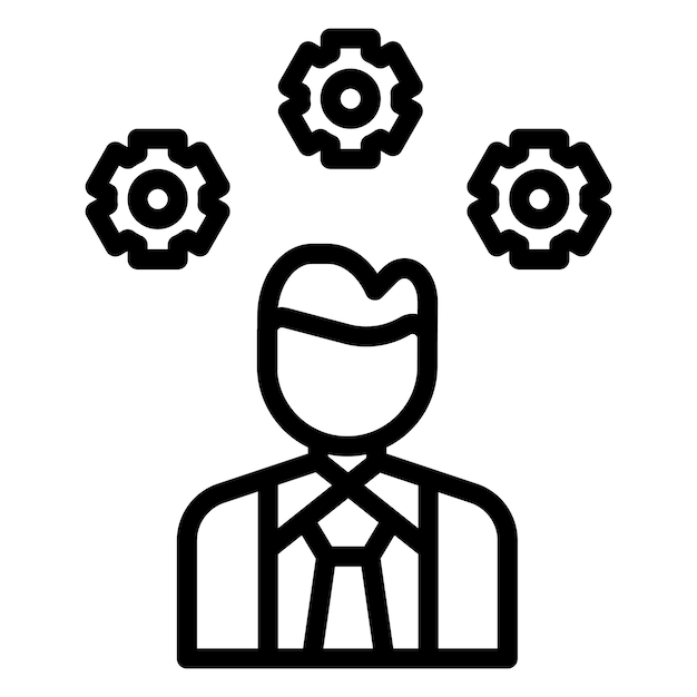 Imagen vectorial del icono de la sesión informativa del empleado Se puede utilizar para la gestión del personal