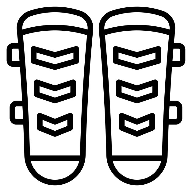 Imagen vectorial del icono de Shin Guard Se puede usar para equipos deportivos