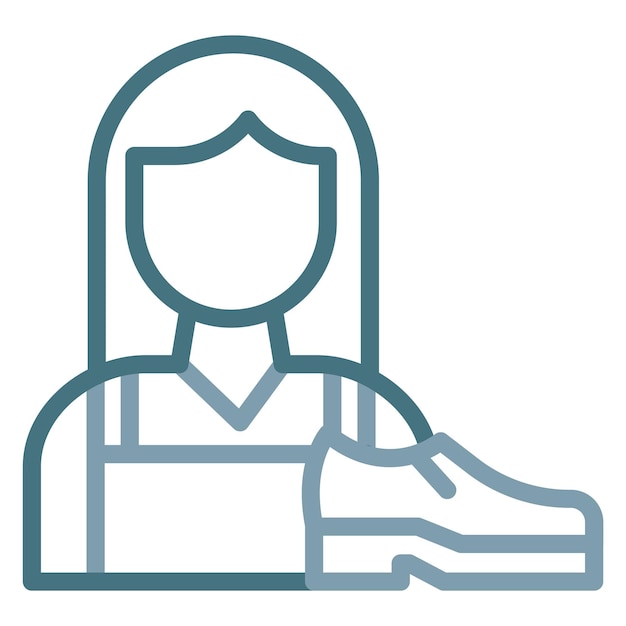Imagen vectorial del icono de Shoe Maker Lady Se puede usar para Shoemaker