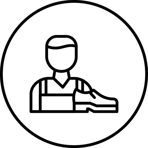 Imagen vectorial del icono de Shoemaker Se puede usar para Shoemaker