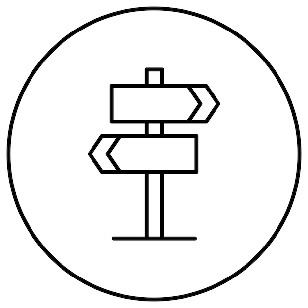 Imagen vectorial del icono del signo de dirección Se puede utilizar para Mall