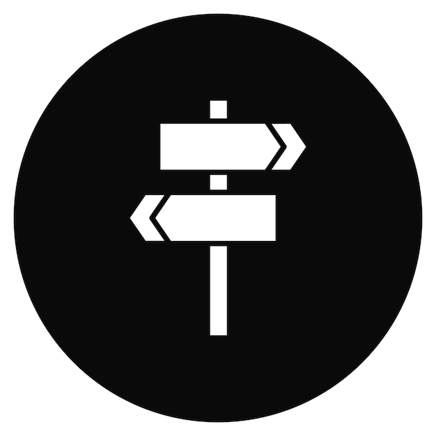 Imagen vectorial del icono del signo de dirección Se puede utilizar para Mall