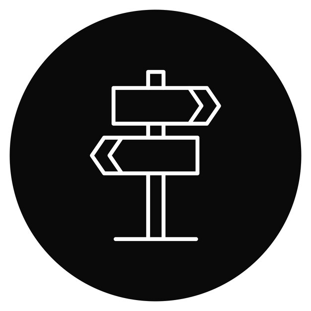 Imagen vectorial del icono del signo de dirección Se puede utilizar para Mall