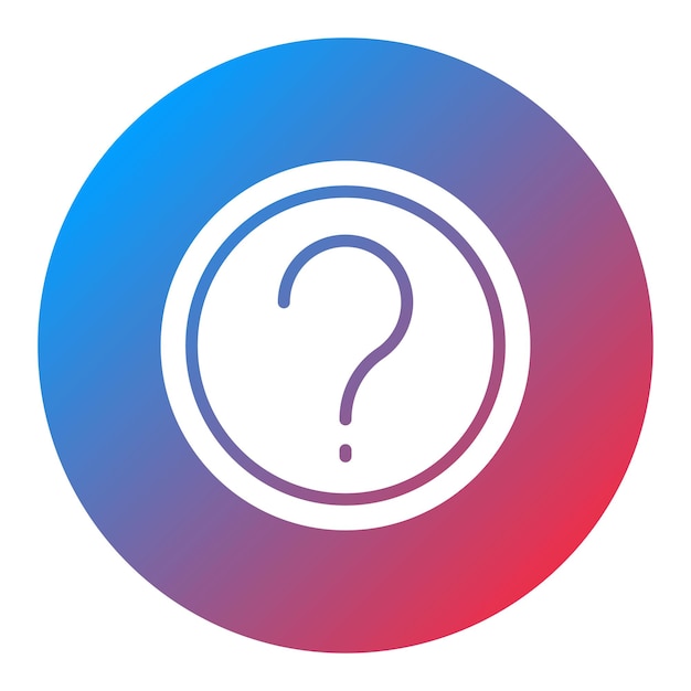 La imagen vectorial del icono del signo de pregunta se puede utilizar para Contacte con nosotros