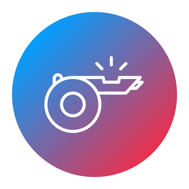 Imagen vectorial del icono del silbato de emergencia Se puede utilizar para el rescate y la respuesta