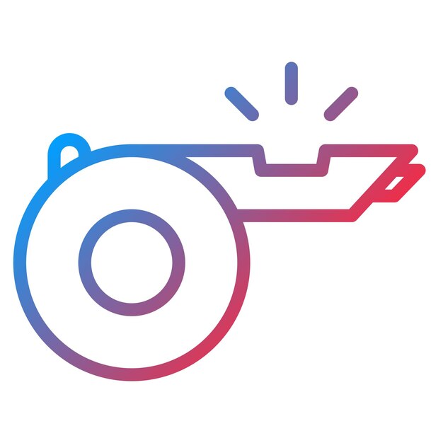 Imagen vectorial del icono del silbato de emergencia Se puede utilizar para el rescate y la respuesta
