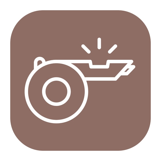 Imagen vectorial del icono del silbato de emergencia Se puede utilizar para el rescate y la respuesta