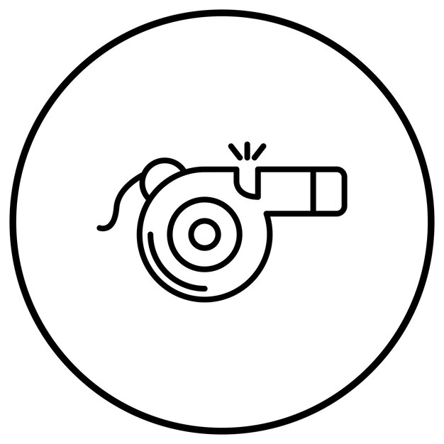 Imagen vectorial del ícono del silbato Se puede usar para deportes
