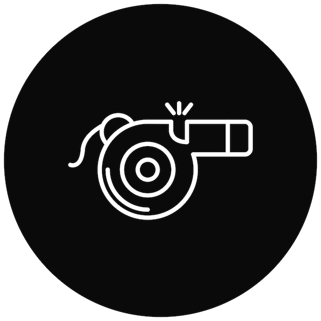 Imagen vectorial del ícono del silbato Se puede usar para deportes