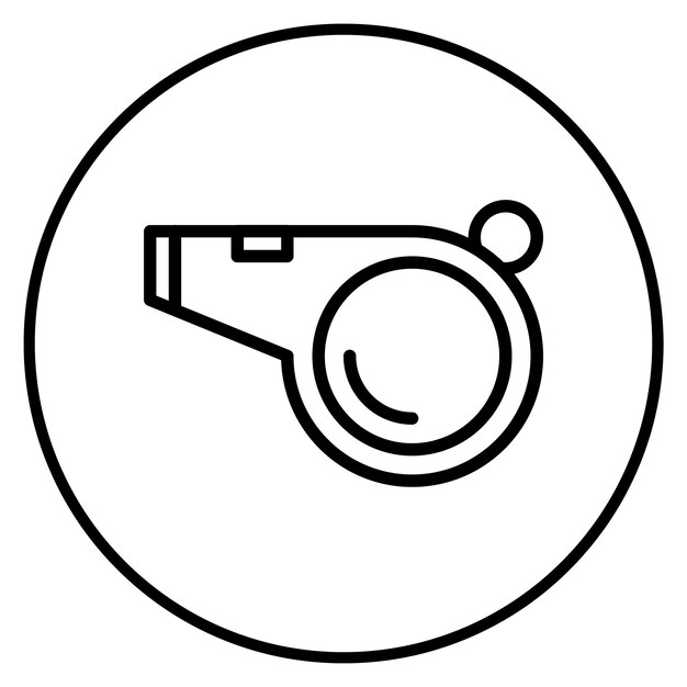 Imagen vectorial del icono del silbato Se puede utilizar para equipos deportivos