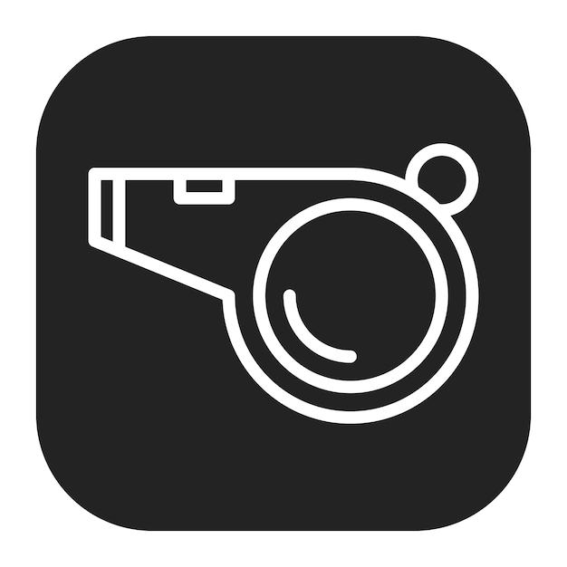 Imagen vectorial del icono del silbato Se puede utilizar para equipos deportivos