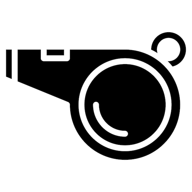 Imagen vectorial del icono del silbato Se puede utilizar para equipos deportivos