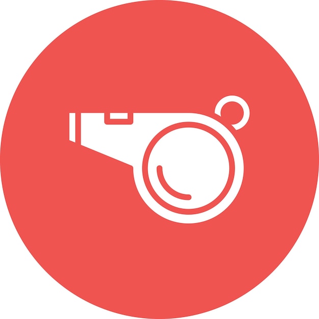 Imagen vectorial del icono del silbato Se puede utilizar para equipos deportivos