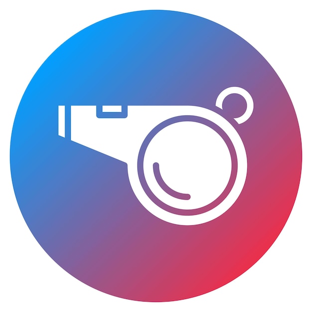 Imagen vectorial del icono del silbato Se puede utilizar para equipos deportivos
