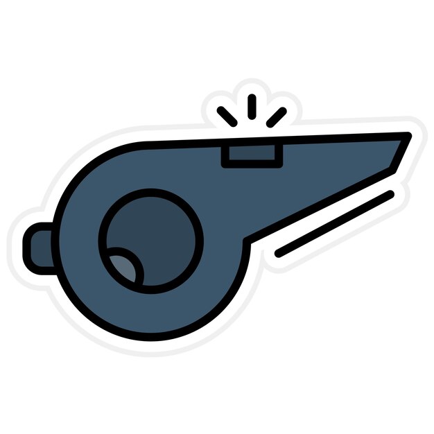 Imagen vectorial del icono del silbido Se puede usar para el fútbol