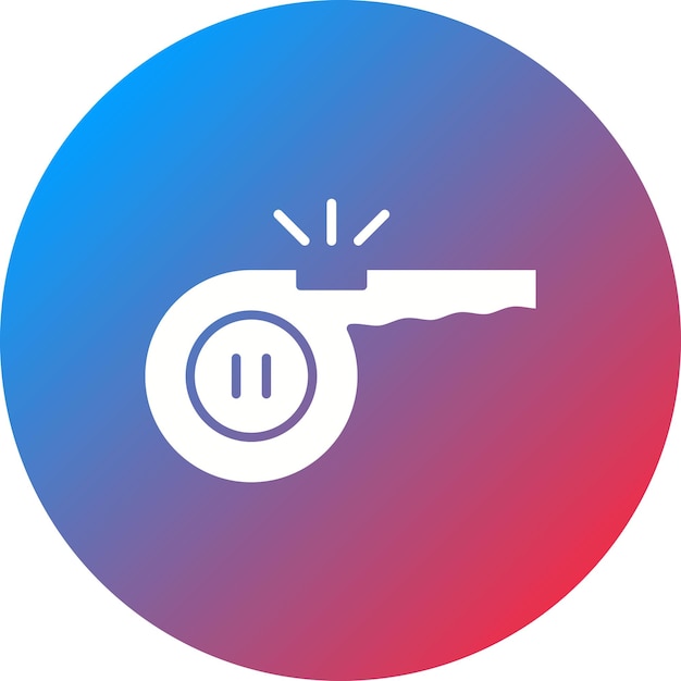 Imagen vectorial del icono de silbido Puede utilizarse para los Servicios de Emergencia