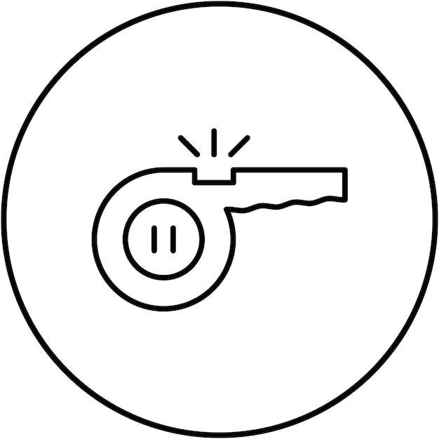 Imagen vectorial del icono de silbido Puede utilizarse para los Servicios de Emergencia