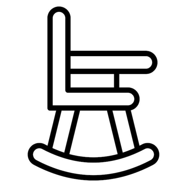 Imagen vectorial del icono de la silla de balanceo Se puede usar para criar niños