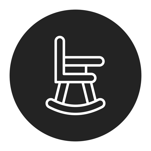 Imagen vectorial del icono de la silla de balanceo Se puede usar para criar niños