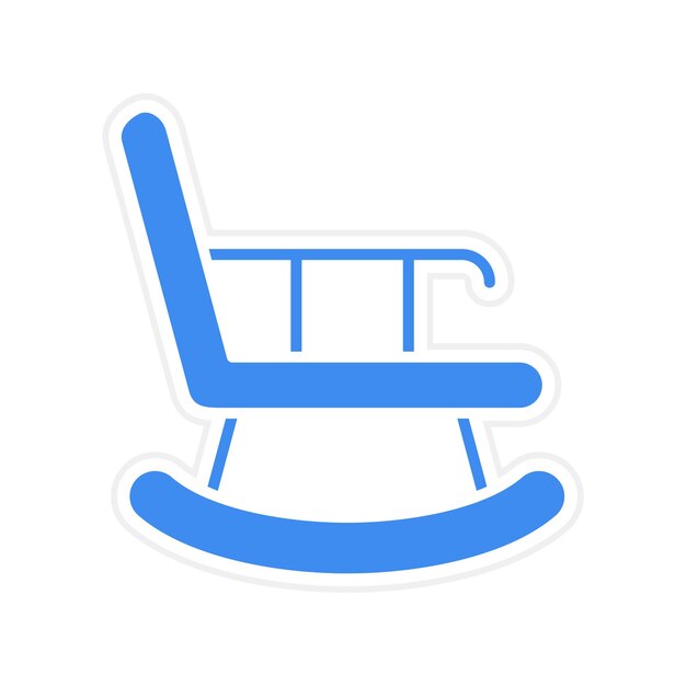 Imagen vectorial del icono de la silla de balanceo Se puede utilizar para la comodidad