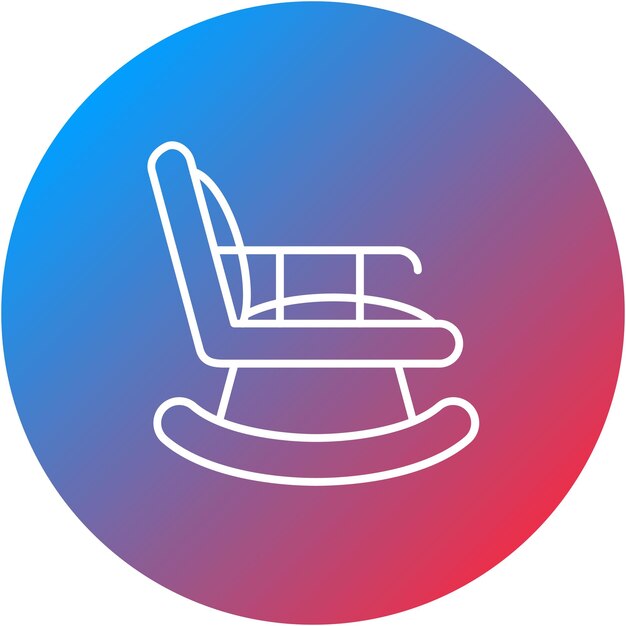 Imagen vectorial del icono de la silla de balanceo Se puede utilizar para la comodidad