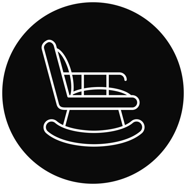 Imagen vectorial del icono de la silla de balanceo Se puede utilizar para la comodidad