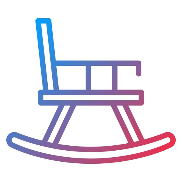 Imagen vectorial del icono de la silla de balanceo Se puede utilizar para los servicios domésticos