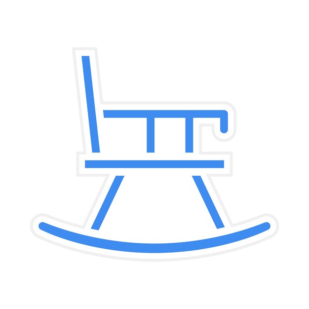 Imagen vectorial del icono de la silla de balanceo Se puede utilizar para los servicios domésticos