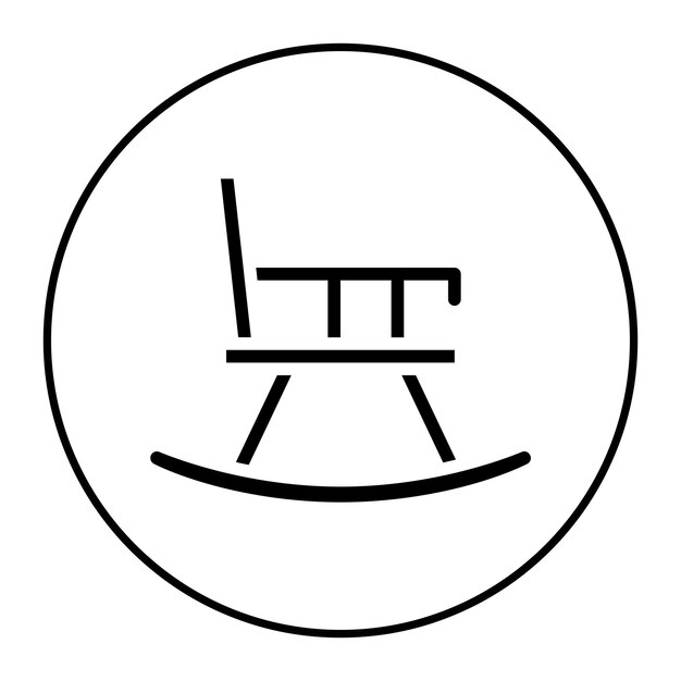 Imagen vectorial del icono de la silla de balanceo Se puede utilizar para los servicios domésticos