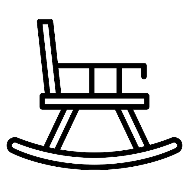Imagen vectorial del icono de la silla de balanceo Se puede utilizar para los servicios domésticos